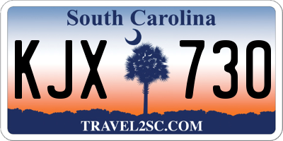 SC license plate KJX730