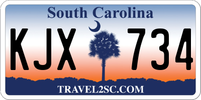 SC license plate KJX734