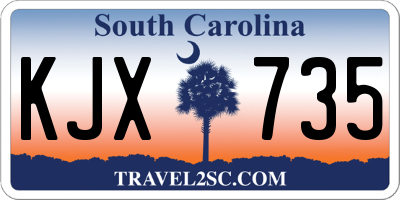 SC license plate KJX735