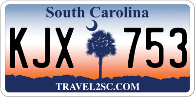 SC license plate KJX753