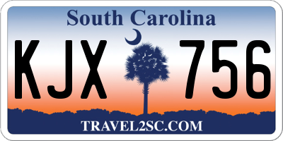 SC license plate KJX756