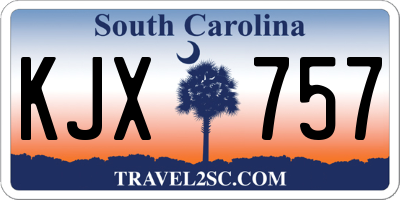 SC license plate KJX757