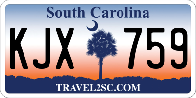 SC license plate KJX759
