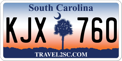 SC license plate KJX760