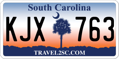 SC license plate KJX763