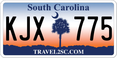 SC license plate KJX775