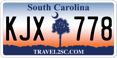 SC license plate KJX778