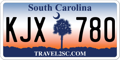 SC license plate KJX780