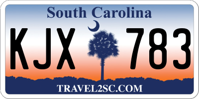 SC license plate KJX783