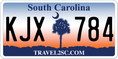 SC license plate KJX784