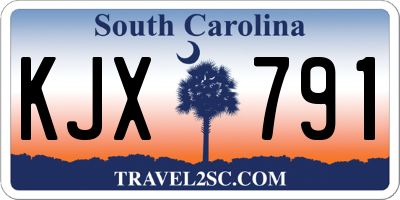 SC license plate KJX791