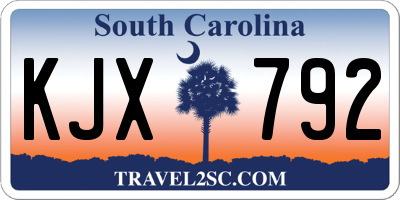 SC license plate KJX792