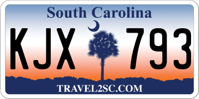 SC license plate KJX793