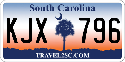 SC license plate KJX796