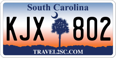SC license plate KJX802