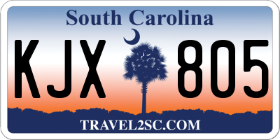 SC license plate KJX805