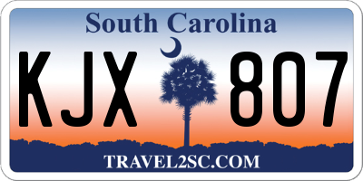 SC license plate KJX807