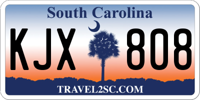 SC license plate KJX808