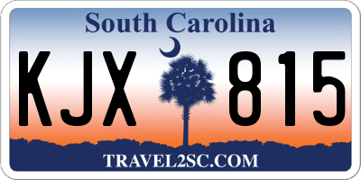 SC license plate KJX815