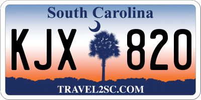 SC license plate KJX820
