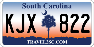 SC license plate KJX822