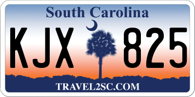SC license plate KJX825