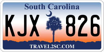 SC license plate KJX826