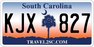 SC license plate KJX827