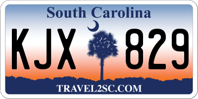 SC license plate KJX829