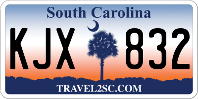 SC license plate KJX832