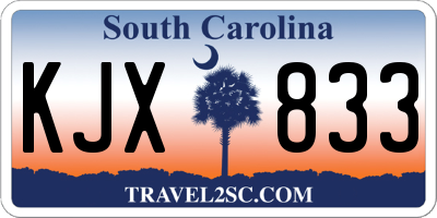 SC license plate KJX833