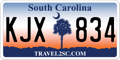 SC license plate KJX834