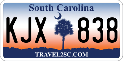 SC license plate KJX838