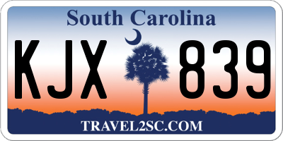 SC license plate KJX839