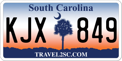 SC license plate KJX849