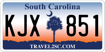 SC license plate KJX851