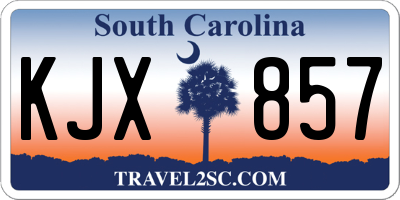 SC license plate KJX857