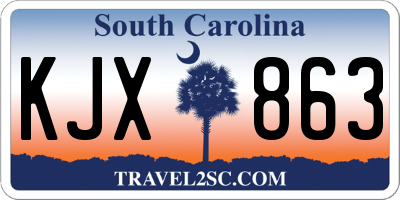 SC license plate KJX863