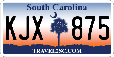SC license plate KJX875