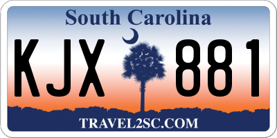 SC license plate KJX881