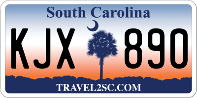 SC license plate KJX890