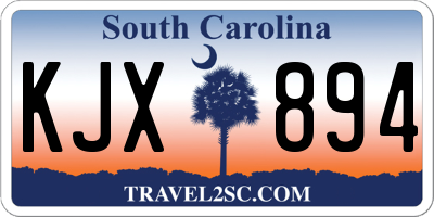 SC license plate KJX894