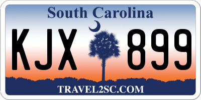 SC license plate KJX899