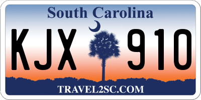 SC license plate KJX910