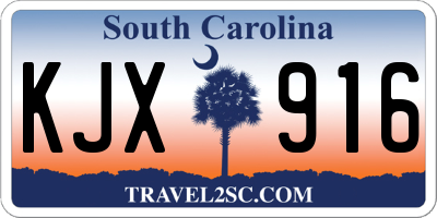 SC license plate KJX916