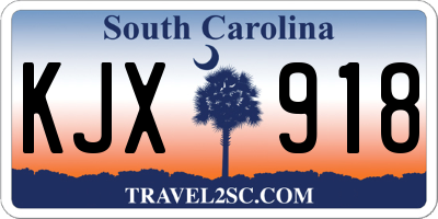 SC license plate KJX918