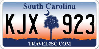 SC license plate KJX923