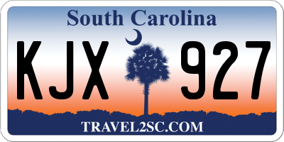 SC license plate KJX927