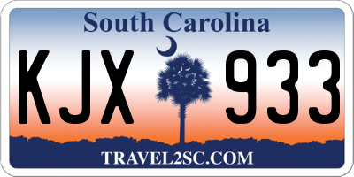 SC license plate KJX933