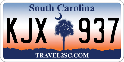 SC license plate KJX937